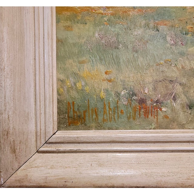 Charles Abel Corwin -1910s Springtime California Poppy Field-Oil Painting For Sale In Los Angeles - Image 6 of 7