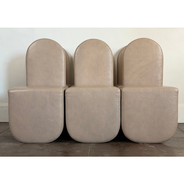 Animal Skin Modern Leather Dining Chairs by Cuff Studio For Sale - Image 7 of 18