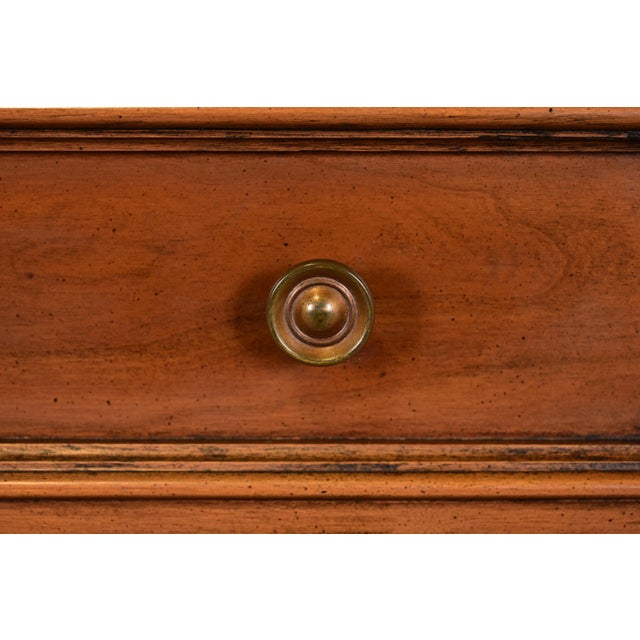 Brown Kent Coffey French Regency Louis XVI Carved Cherry and Burl Wood Highboy Dresser, Circa 1960s For Sale - Image 8 of 16