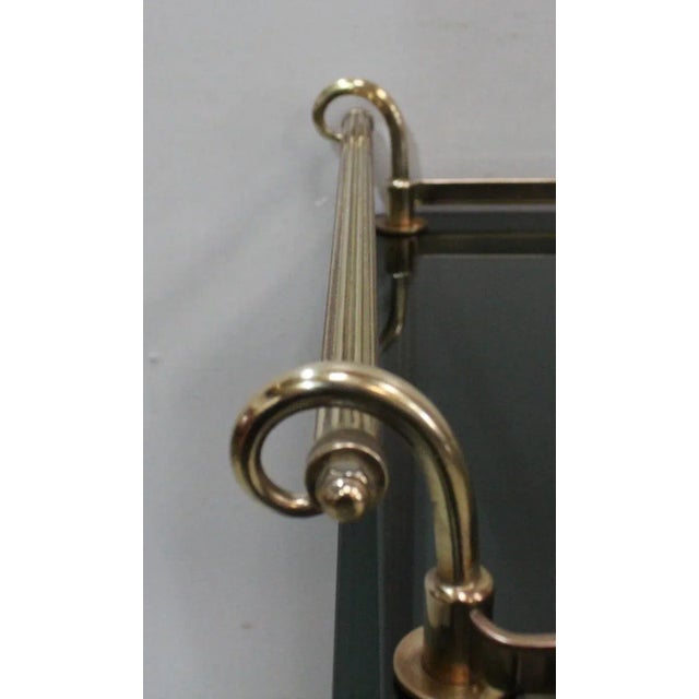 Rolling Brass & Smoked Glass Trolley, 1970s For Sale - Image 6 of 18