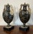 Gray Antique 18th Century George III Wedgwood & Bentley Creamware Urns or Mantel Vases With Faux Stone Glaze & Satyr Mask Handles Circa 1780 - A Pair For Sale - Image 8 of 18