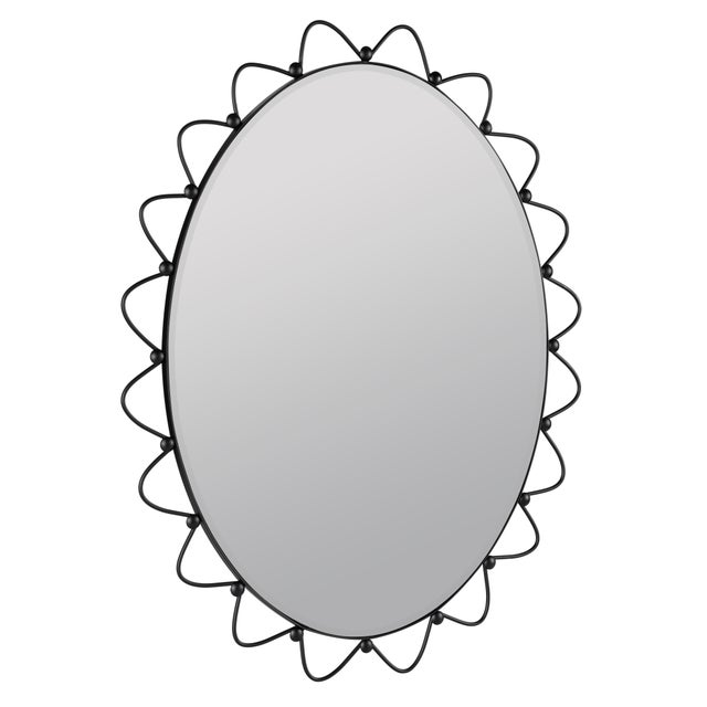 A timeless piece designed by Park and Oak. Material: Metal Finish: Black Item Bevel: Yes Hanger Type: D-Ring Hangs Both...