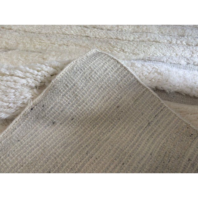 Ivory Rh Eli Wool Rug – 12' × 15' Natural | Hand-Knotted New Zealand Wool | Moroccan-Inspired Contemporary Design For Sale - Image 8 of 18
