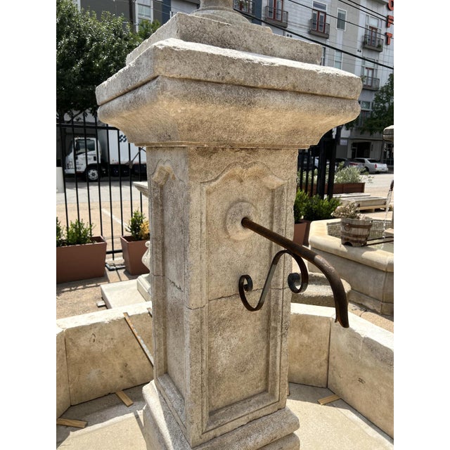 Le Louvre Carved Limestone Center Fountain From the South of France For Sale - Image 13 of 16