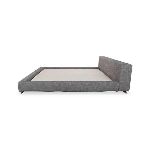 Ipanema Fabric Bed in Grey by Poliform For Sale - Image 11 of 13