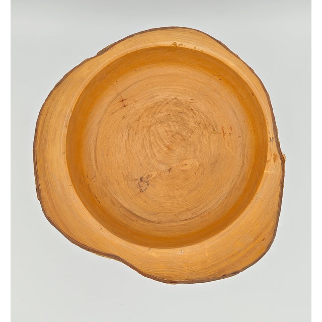 Brown Italian Piedouche Pedestal Birch Bowl Attributed to Aldo Tura for Macabo, 1960s For Sale - Image 8 of 8