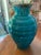 French Provincial 1990s Mediterranean Style Blue Crackle Glazed Vase With Glossy Finish For Sale - Image 3 of 5