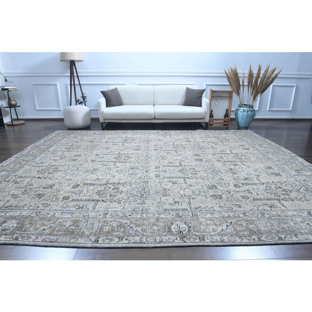 Vintage Persian Hand-Knotted area rug is a semi-antique vintage area rug. The '70s Eastern region of Anatolian's unique...