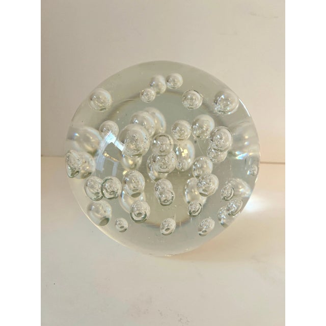Large Glass Bubble Paperweights bookends For Sale In Los Angeles - Image 6 of 12