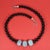 Ajd 18 Inch Elegant Black Onyx Necklace With Hand Carved Aquamarine Accents For Sale - Image 4 of 5