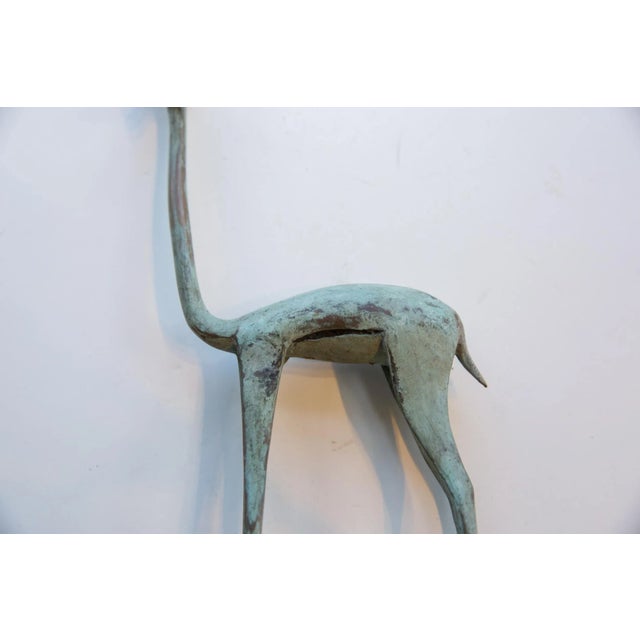 Figurative Vintage African Left Facing Brightly Oxidized Gazelle For Sale - Image 3 of 7