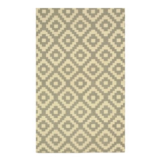 8x10 Ava Quinn Multicolor Geometric Contemporary Handknotted Wool Nan Carpet Rug For Sale