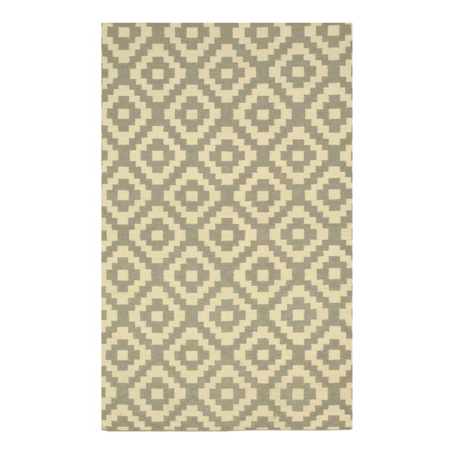 8x10 Ava Quinn Multicolor Geometric Contemporary Handknotted Wool Nan Carpet Rug For Sale