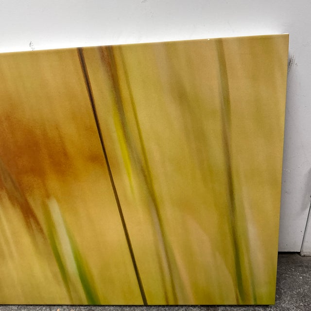 Textile Contemporary Abstract Blurred Meadow Canvas Print For Sale - Image 7 of 12