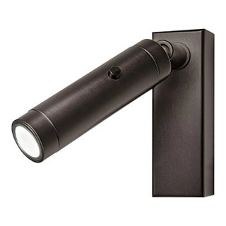 Contemporary Black Bronze Led Focus Reading Light For Sale