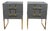 Italian Nightstands with Murano Opaline Glass from Justfurnituress SRL, Set of 2 For Sale