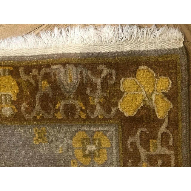Yellow Grey and Brown Rug, 1980s For Sale - Image 11 of 14
