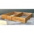 This vintage pair of bed bases is built as two low, open rectangular frames, each wrapped in a dense horizontal stack of...
