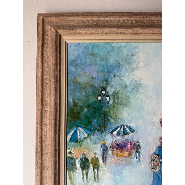 1970s Vintage Yoli Parisian Street Scene Oil on Canvas Painting – Framed For Sale - Image 5 of 11
