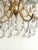Gold Brass and Lead Crystal 8-Light Chandelier, 1960s For Sale - Image 8 of 15