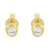 10K Yellow Gold 1/5 Cttw Round Brilliant-Cut Near Colorless Diamond Bezel-Set Stud Earrings, A Pair For Sale - Image 4 of 6