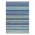 4x6 Blue Hand-Knotted Wool Striated Bands Geometric Modern Carpet Rug For Sale