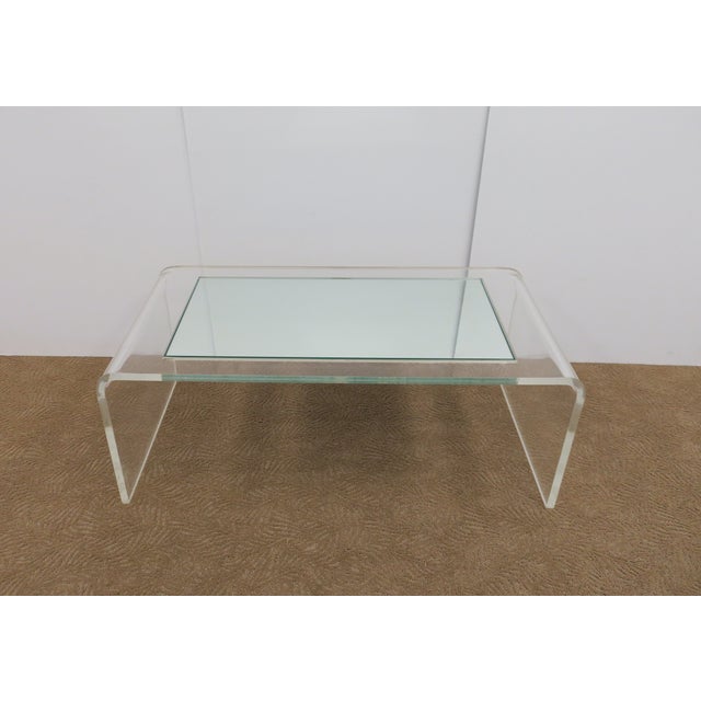 Modern Lucite Waterfall Coffee Table, 1970s Chairish