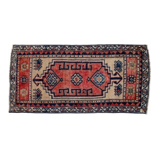 1970s Vintage Hand Knotted Small Rug For Sale