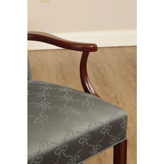 Brown Chippendale Style Hickory Chair Mahogany Armchair For Sale - Image 8 of 13