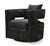 Kennedy Black Velvet Swivel Chair For Sale - Image 4 of 8