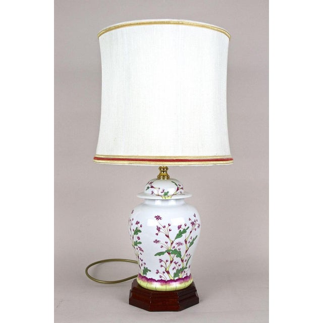 Vintage Ceramic Table Lamps with Lampshades, 1970s, Set of 2 For Sale - Image 10 of 18