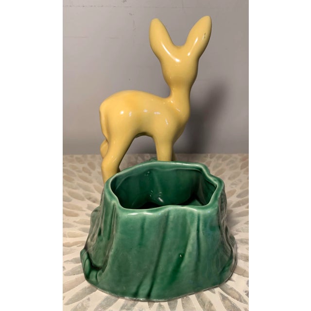 Figurative 1950’s California Pottery Figural Fawn Planter For Sale - Image 3 of 7