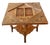 Chestnut Vintage Marquetry Wood Inlay With Mother of Pearl Folding Game Table For Sale - Image 8 of 18