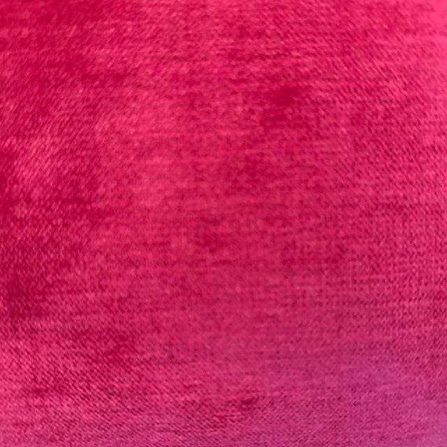 Handcrafted decorative pillow case, double sided fuchsia pink velvet with black and white welting, 16”X16”, invisible...