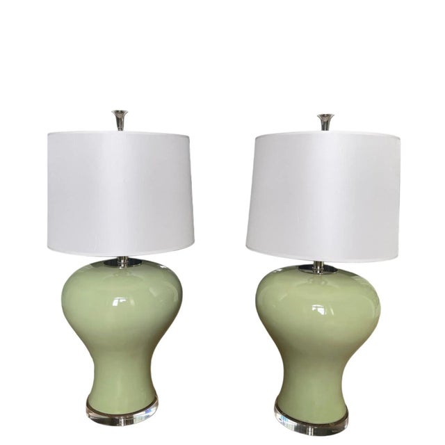 Textile Nathan Table Lamps by Chelsea House, Set of 2 For Sale - Image 7 of 7