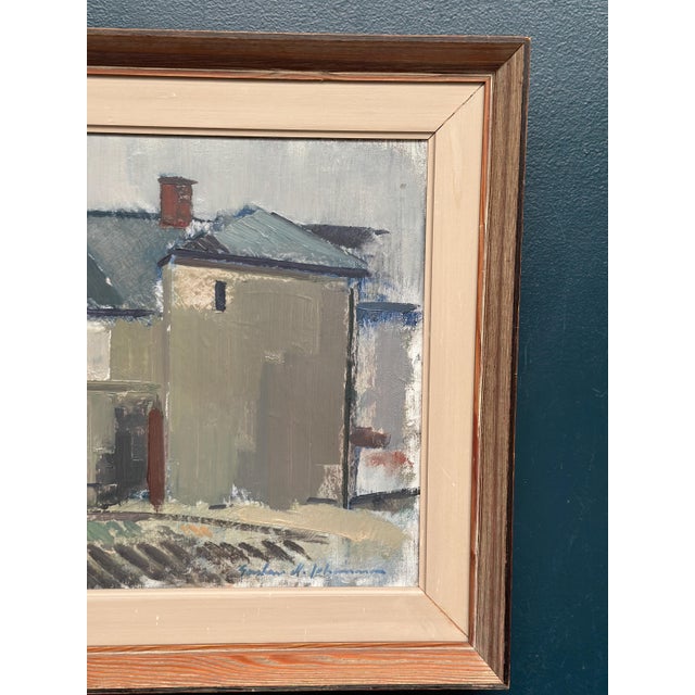 Gustav‑adolf Johansson, Sage House, 1950s, Oil Painting on Canvas, Framed For Sale - Image 5 of 18