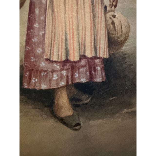 Blue Original 16th/17th Century Watercolor Painting by Aniello Ascione For Sale - Image 8 of 12