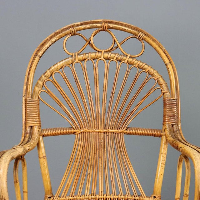 Vintage Chair in Bamboo For Sale - Image 3 of 10
