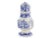 Evoking the elegance of the Downton Abbey dining room, this 1850s pearlware pepper pot in classic blue and white Willow...