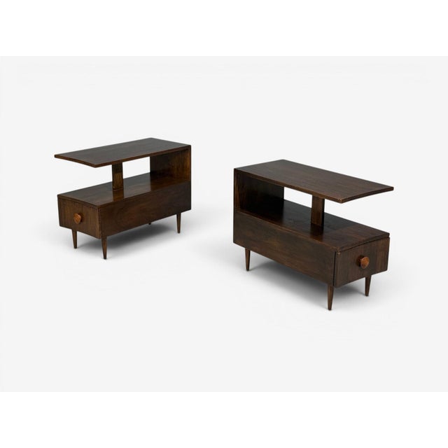 Gilbert Rohde, Rare Paldao End Tables, Walnut, Usa, 1940s For Sale - Image 4 of 17