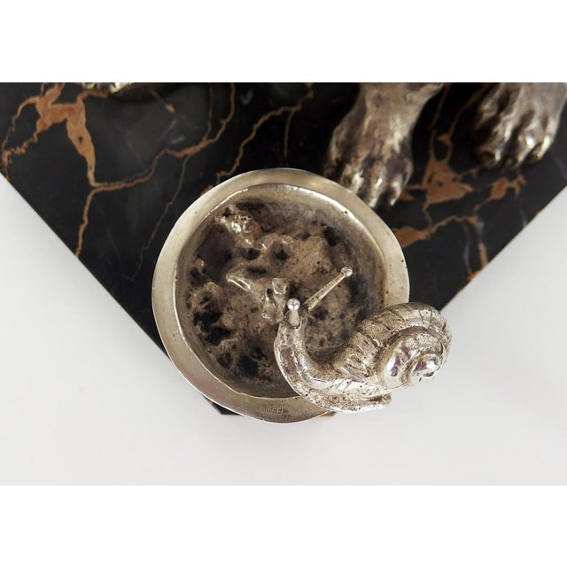 F Coffin, Jack Russell Dog Sculpture, 1920s, Bronze and Marble For Sale - Image 11 of 14