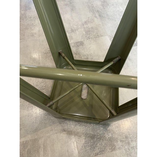 Industrial Olive Green H75 Stackable Bar Stool by Xavier Pauchard for Tolix, 1950s For Sale - Image 13 of 16