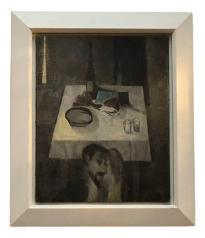 British School Artist, Still Life with Lovers, Mid-20th Century, Oil on Canvas, Framed