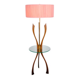 1960's Mid-Century Modern Walnut Floor Lamp For Sale
