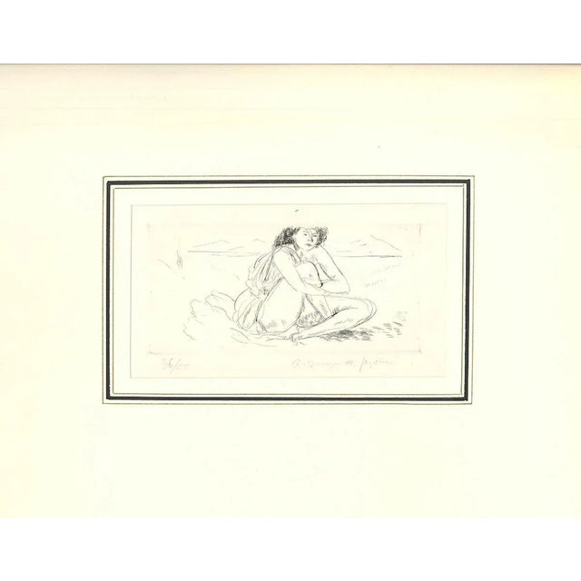 Nu Accroupi - Original Etching by Dunoyer de Segonzac - 1930 1930 For Sale - Image 3 of 4