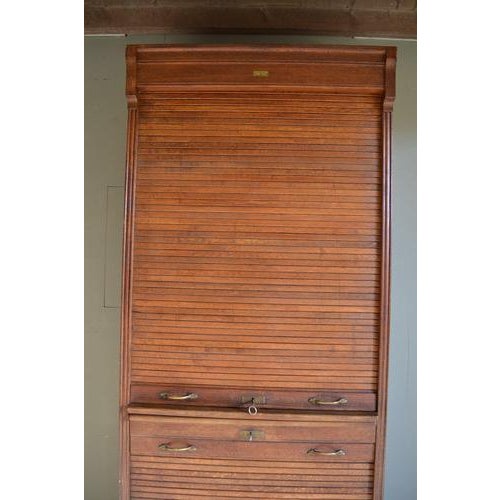 German Oak Filing Cabinet by F. Soennecken Bonn For Sale - Image 3 of 11