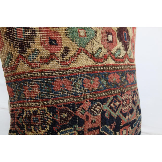 Handwoven Made From Antique Rug Pillow Cover -20'' X 20'' For Sale - Image 9 of 11