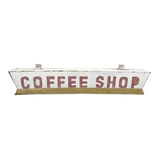 Vintage Coffee Shop Sign For Sale
