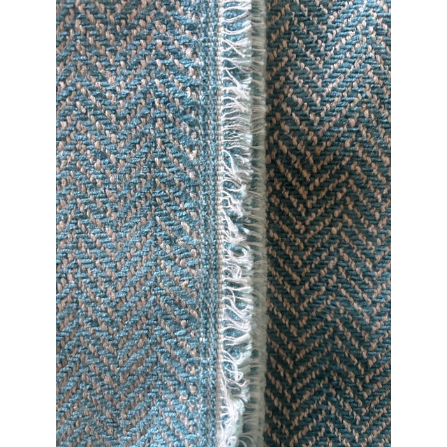 Traditional Thibaut "Montebello" Peacock W724139 Heavy Woven Chenille Upholstery Fabric - 2.5 Yards For Sale - Image 3 of 3