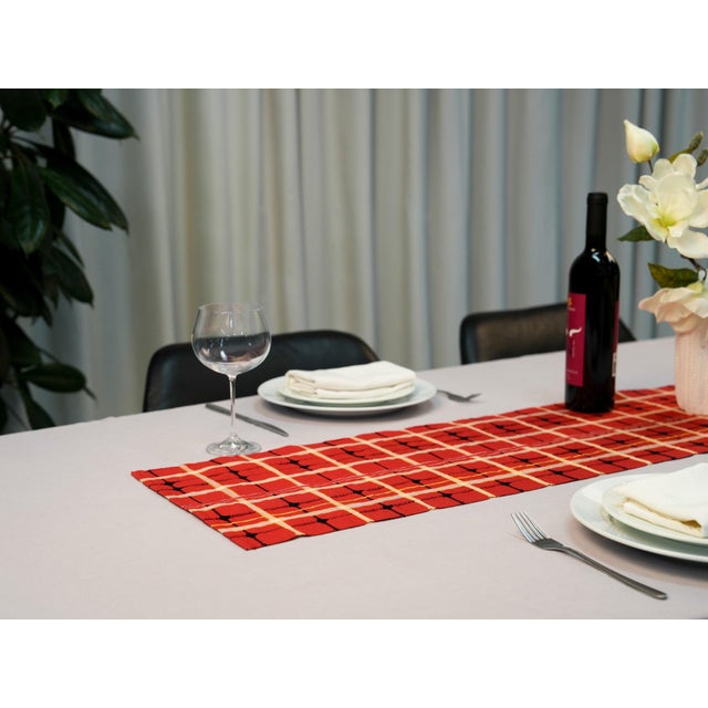 Contemporary Japanese Ceremonial Silk Table Runner by Renaras For Sale - Image 3 of 5